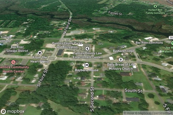 metal roofing installation in Bayboro NC 28515 - Aerial View