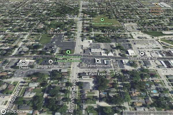 metal roofing installation in Lansing IL 60438 - Aerial View