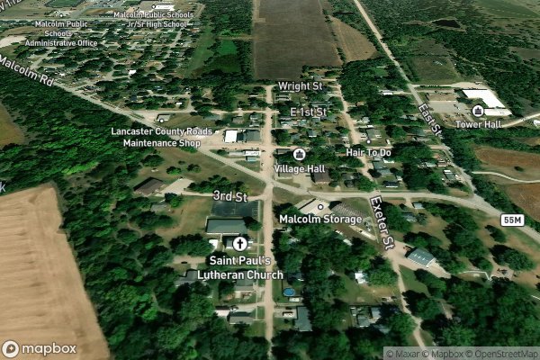 metal roofing installation in Malcolm NE 68402 - Aerial View