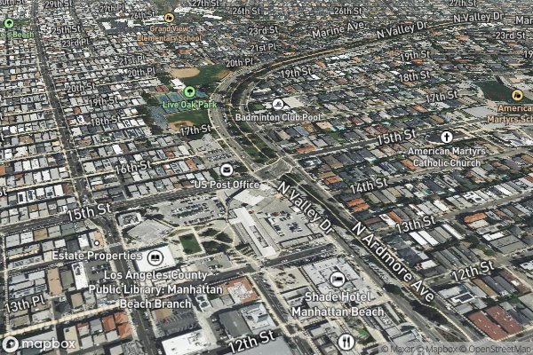 metal roofing installation in Manhattan Beach CA 90266 - Aerial View