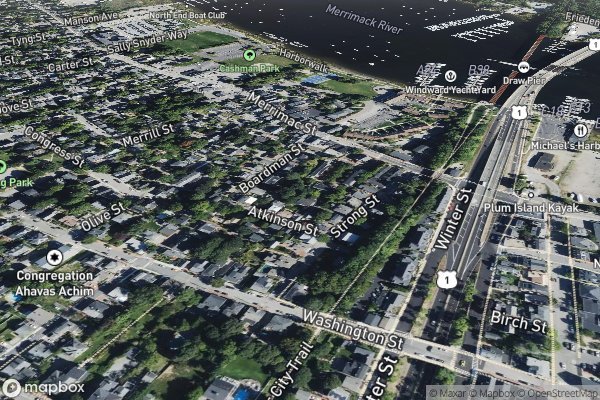 metal roofing installation in Newburyport MA 01950 - Aerial View