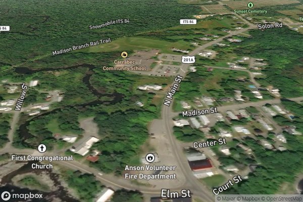 metal roofing installation in North Anson ME 04958 - Aerial View