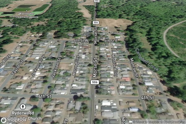 metal roofing installation in Ryderwood WA 98581 - Aerial View